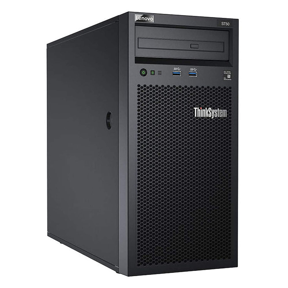 Lenovo ThinkSystem ST50 Server, Intel Xeon E-2104G (3.2GHz, 4Core) Processor with 2 x 16GB RAM & 2TB 7.2K RPM SATA NHP Hard Disk, 3 Year Warranty